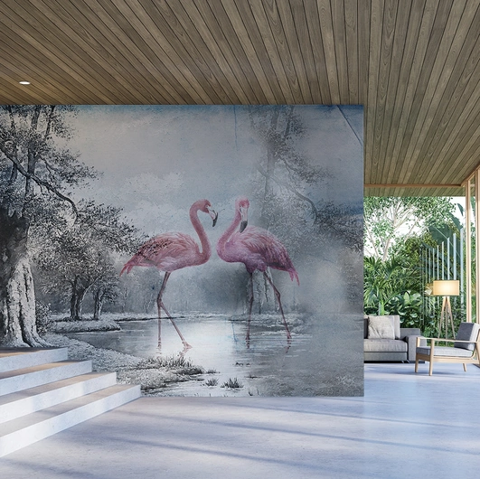 Carta da parati Flamingo 3 di Adriani e Rossi