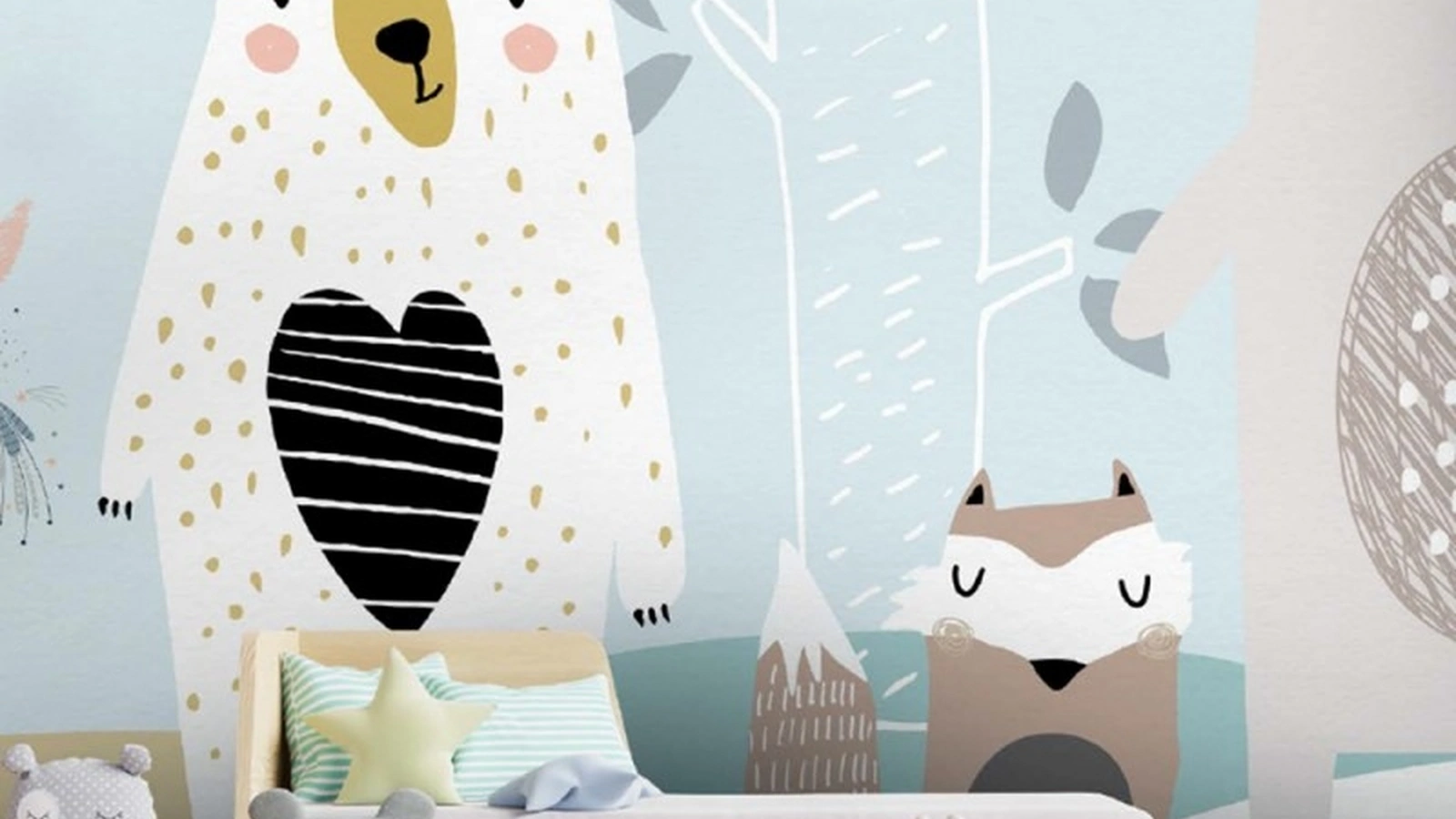 Carta da parati per camerette Forest Gang di Adriani e Rossi