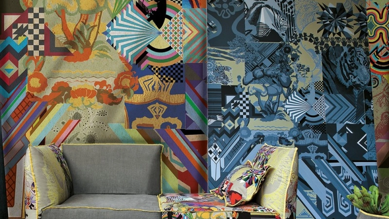 Carta da parati dai colori sgargianti Grace di Adriani e Rossi