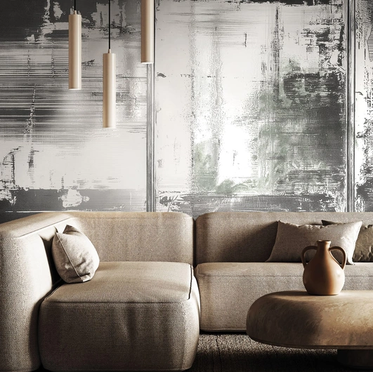 Carta da parati Metal Haze di London Art