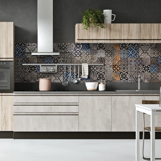 Carta da parati ad effetto mattonelle colorate Tabs di Adriani e Rossi