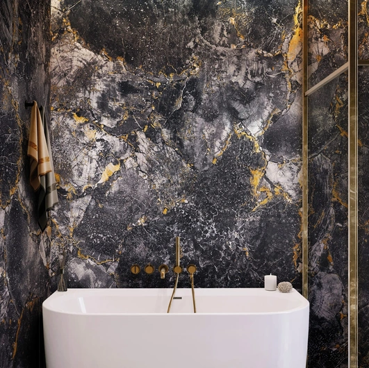 Carta da parati Volcanic Gold di London Art