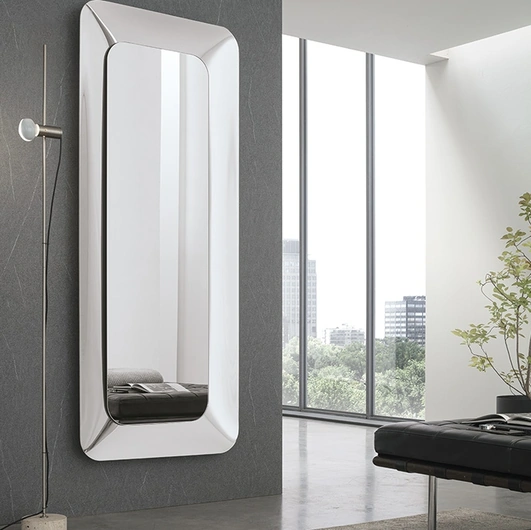 Specchiera con cornice in vetro curvato Anubi di Target Point