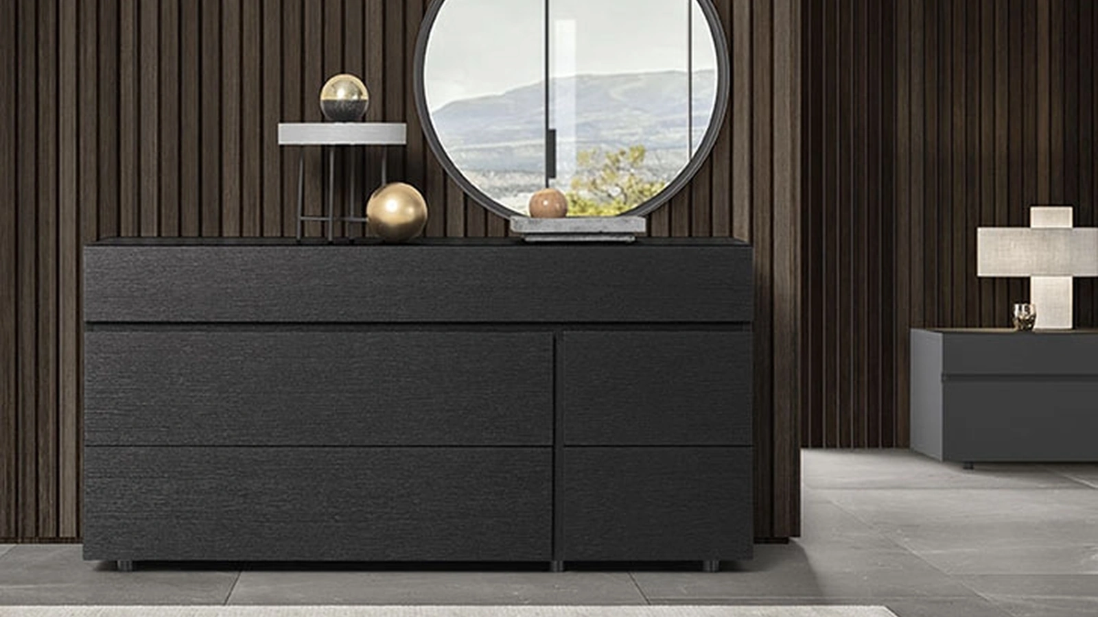 Specchio Disco con cornice in metallo di Alf Da Frè