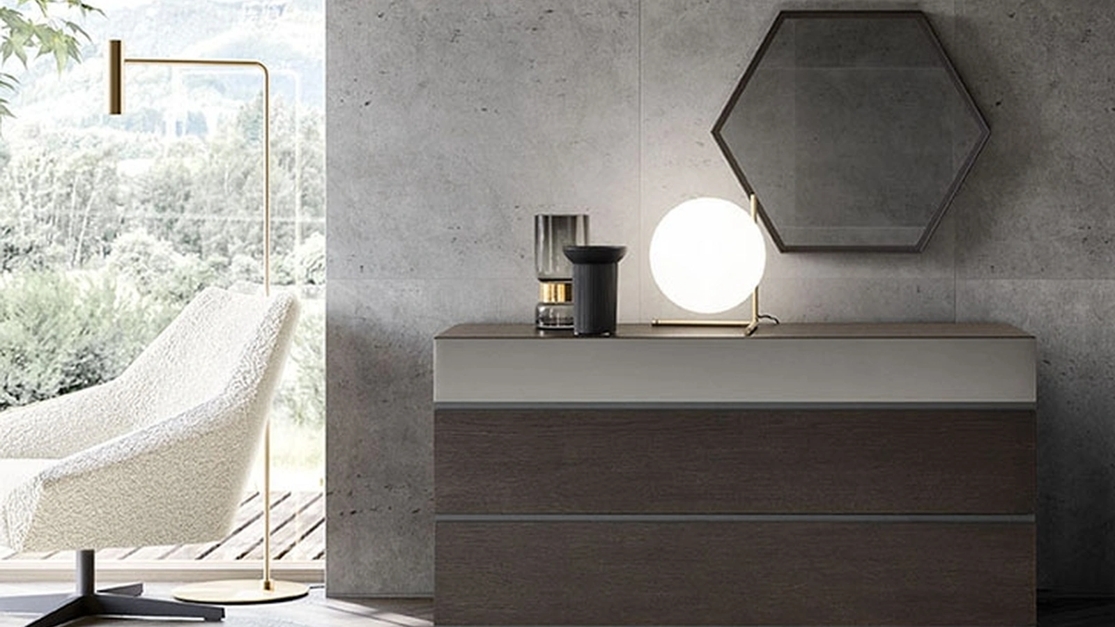 Specchio Esagona di Alf Da Frè