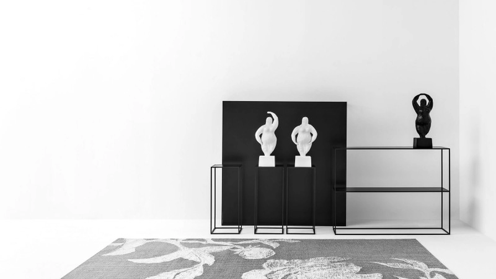 Tappeto in poliestere e cotone con tessitura Jacquard strutturata Flower di Adriani e Rossi