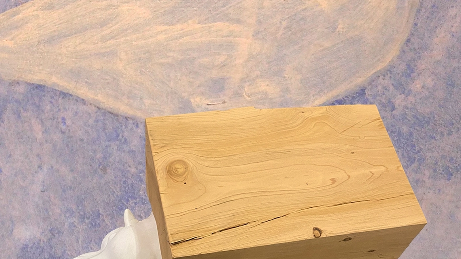 Pouf Hippo Wagon Wood in legno e ceramica di Adriani e Rossi