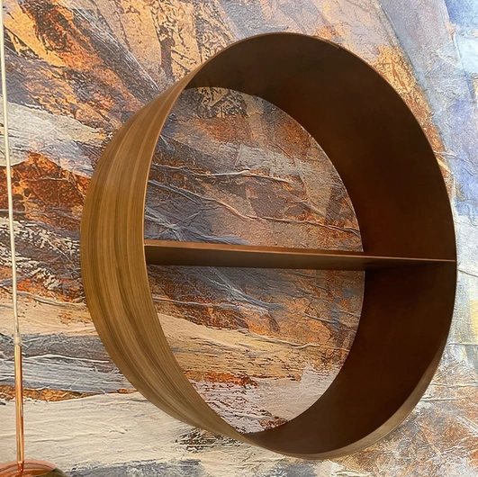 Mensola circolare Giotto in acciaio di Adriani e Rossi