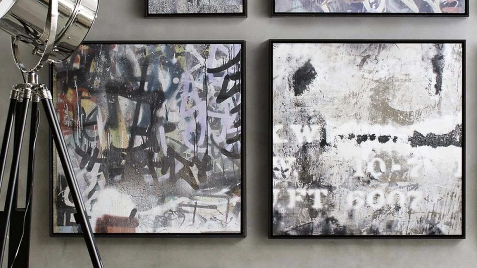 Quadro Murales stampato su superficie materica eseguita a mano con cornice in legno di Adriani e Rossi