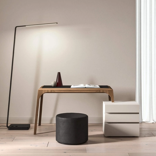 Scrittoio Relevè in legno con inserto in vetro di Presotto