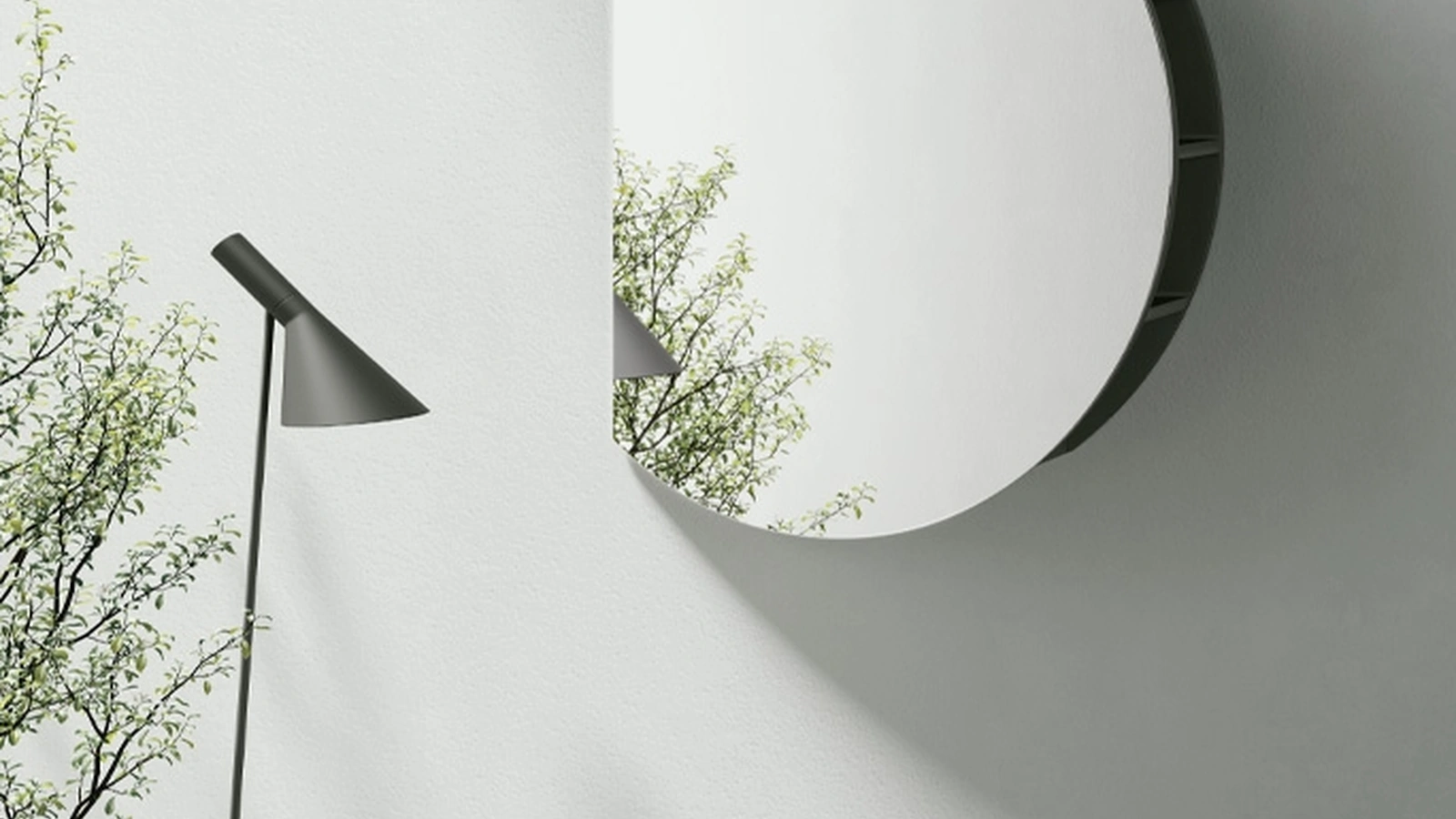 Specchio rotondo con compartimento laterale Token di Target Point