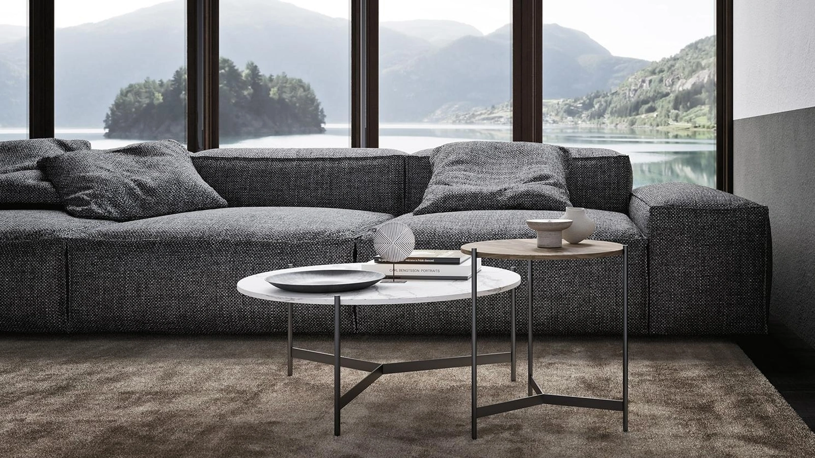 Tavolino rotondo Toor Horizon di Mobilgam