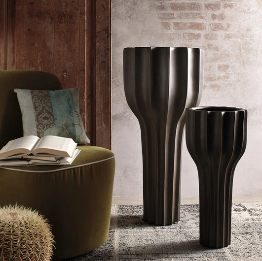 Vaso Line Metallic in ceramica di Adriani e Rossi