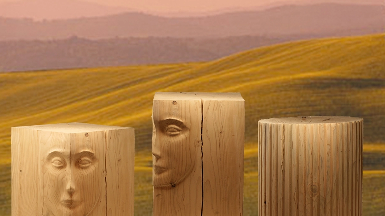 Pouf Wood Pouff di Adriani e Rossi