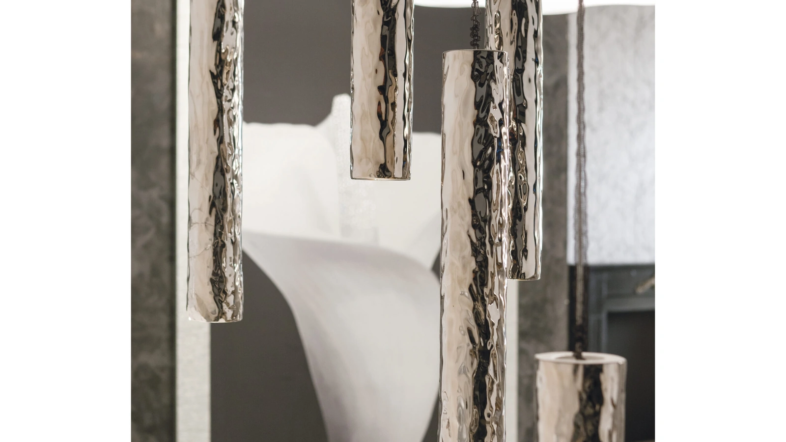 Lampada a sospensione in ceramica Candles di Adriani e Rossi