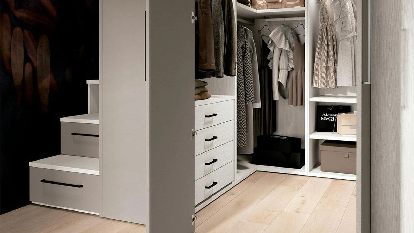 Cabina Armadio con ante battenti Concept per Loft 18 di Ferrimobili