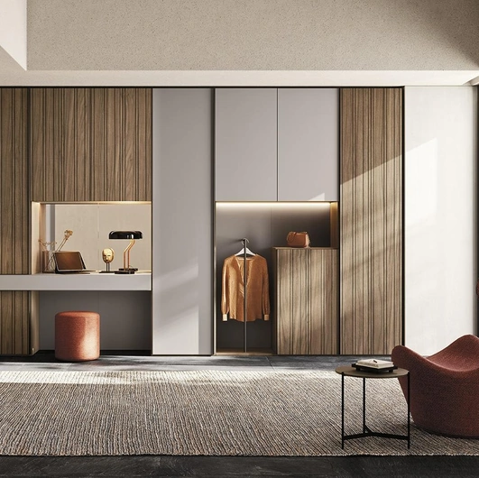Armadio con ante battenti Comp N03 in legno e laccato di Mobilgam
