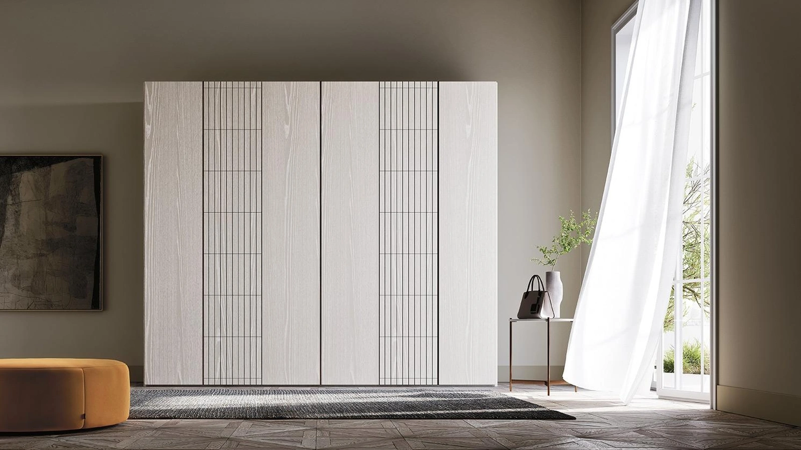 Armadio con ante battenti in legno Comp N21 di Mobilgam