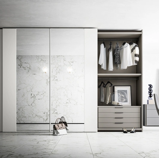 Armadio in vetro con ante scorrevoli Frame di Alf Da Frè