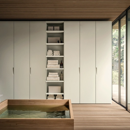 Armadio a muro con anta battente Sliver di Alf Da Frè