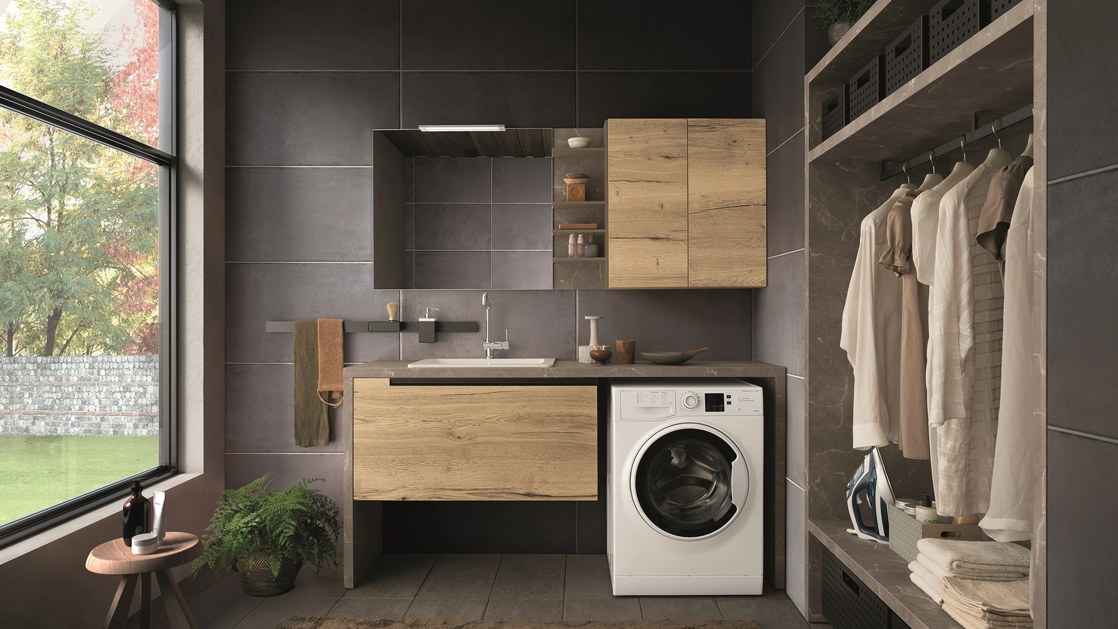 Mobile da Bagno in melaminico e HPL Laundry 04 di Archeda