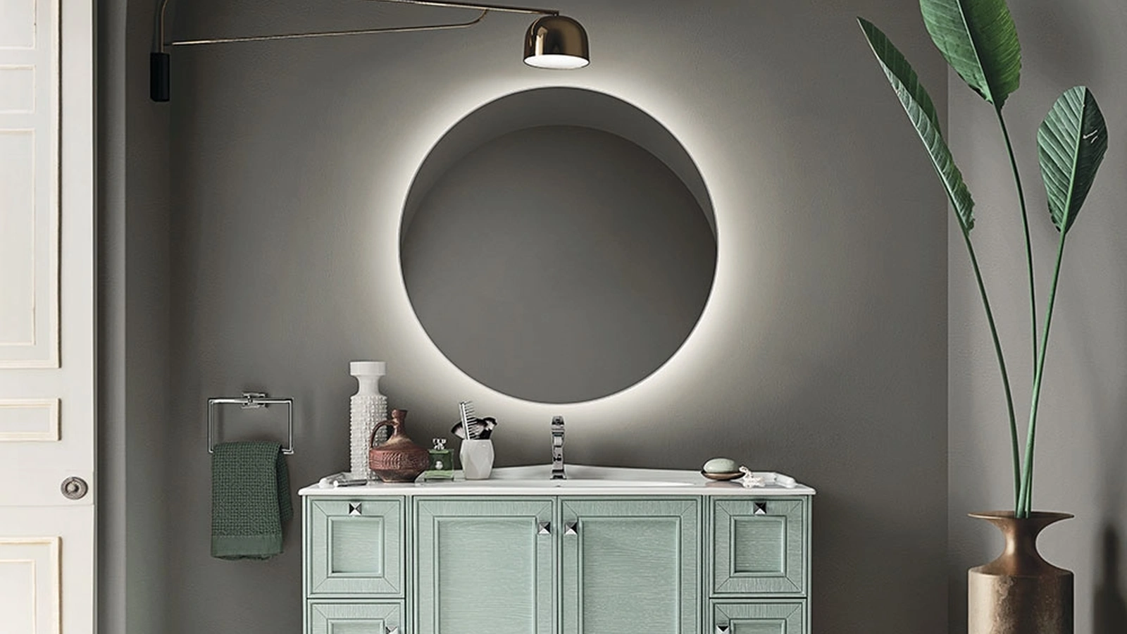 Mobile da Bagno a terra Augusto 14 in legno di Arbi