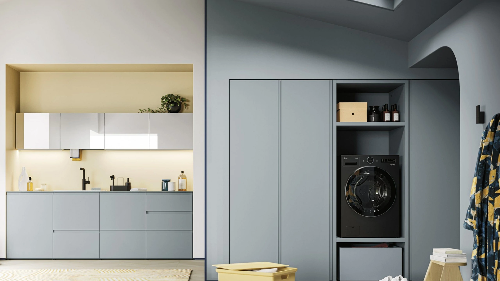 Mobile da Bagno per lavanderia Bolle J 02 di Arbi