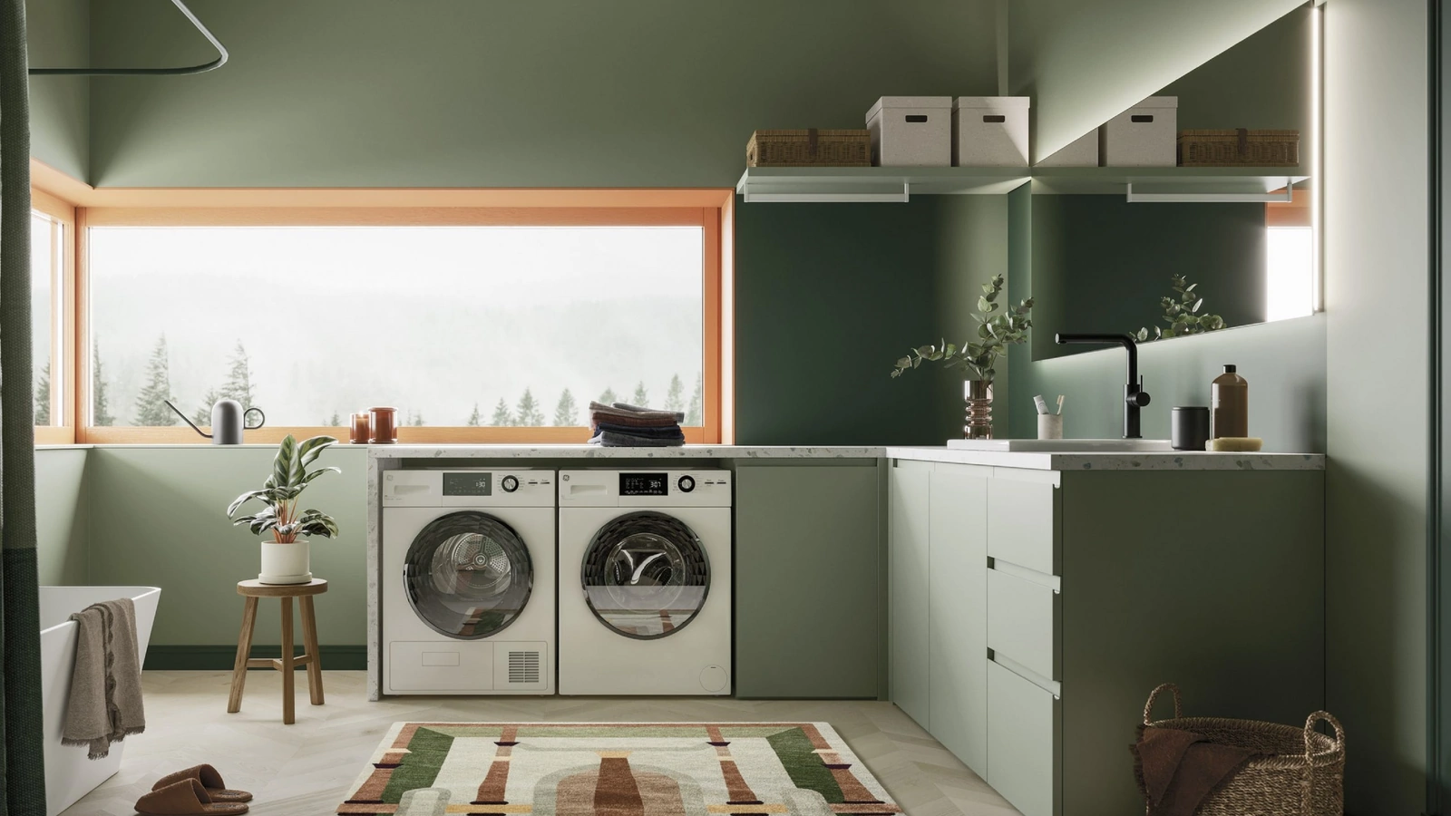 Mobile da Bagno per lavanderia Bolle J 07 di Arbi