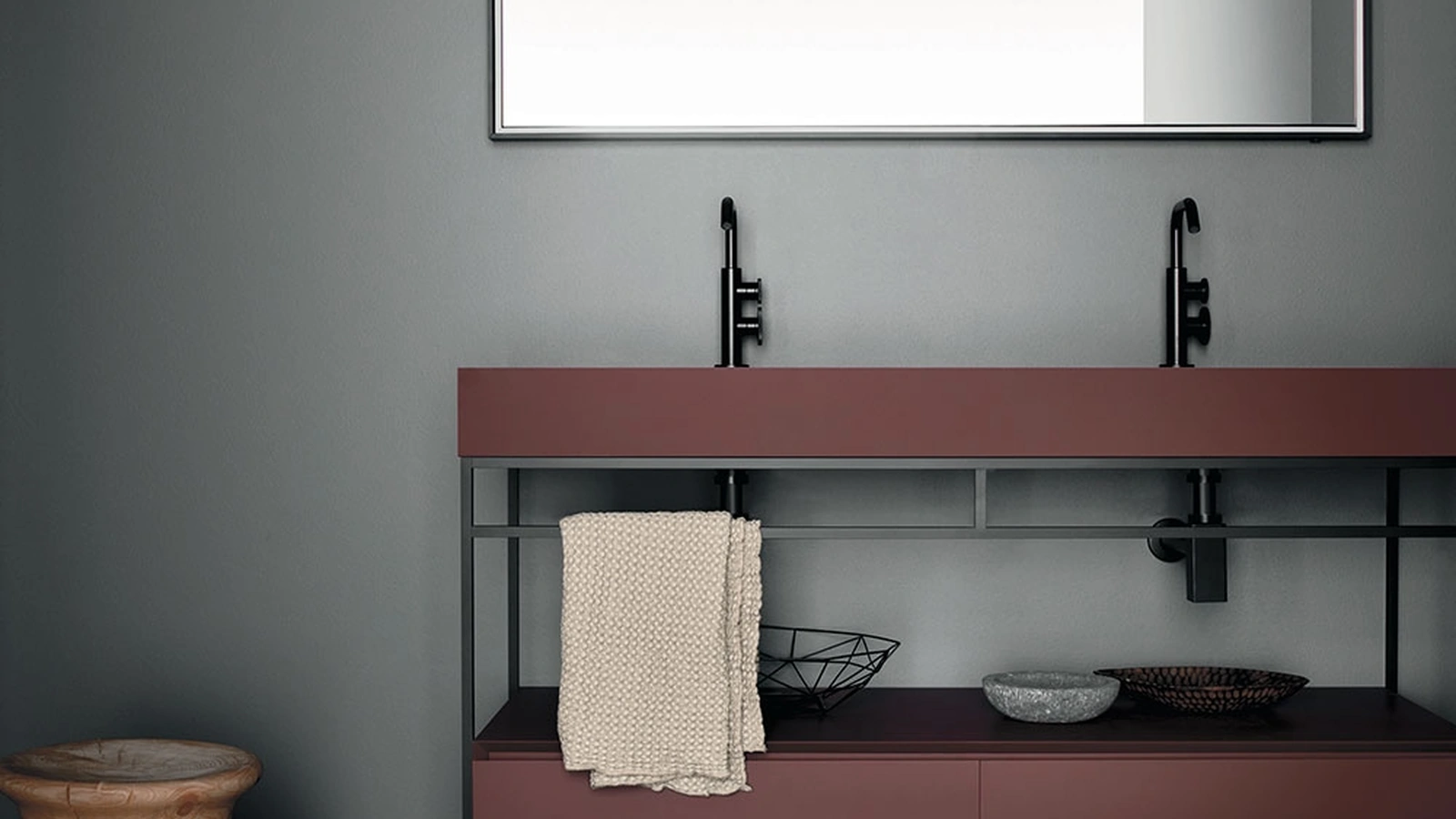 Mobile da Bagno a terra Code 04A in laccato di Arbi