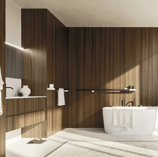 Mobile da Bagno sospeso Code 07 in legno di Arbi