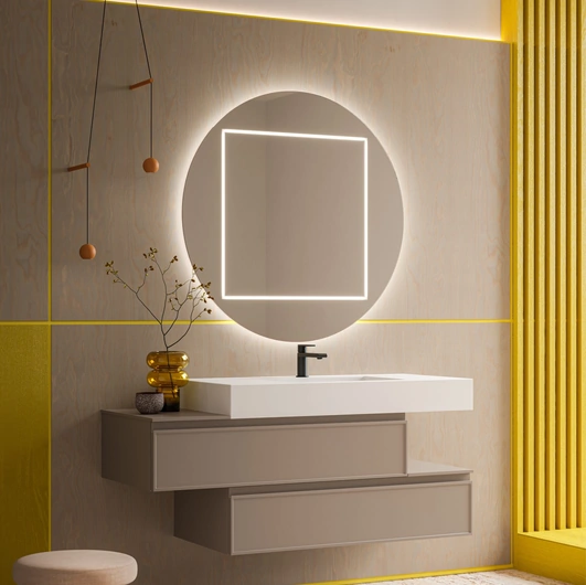 Mobile da Bagno sospeso Decor 03 in laccato opaco di Arbi