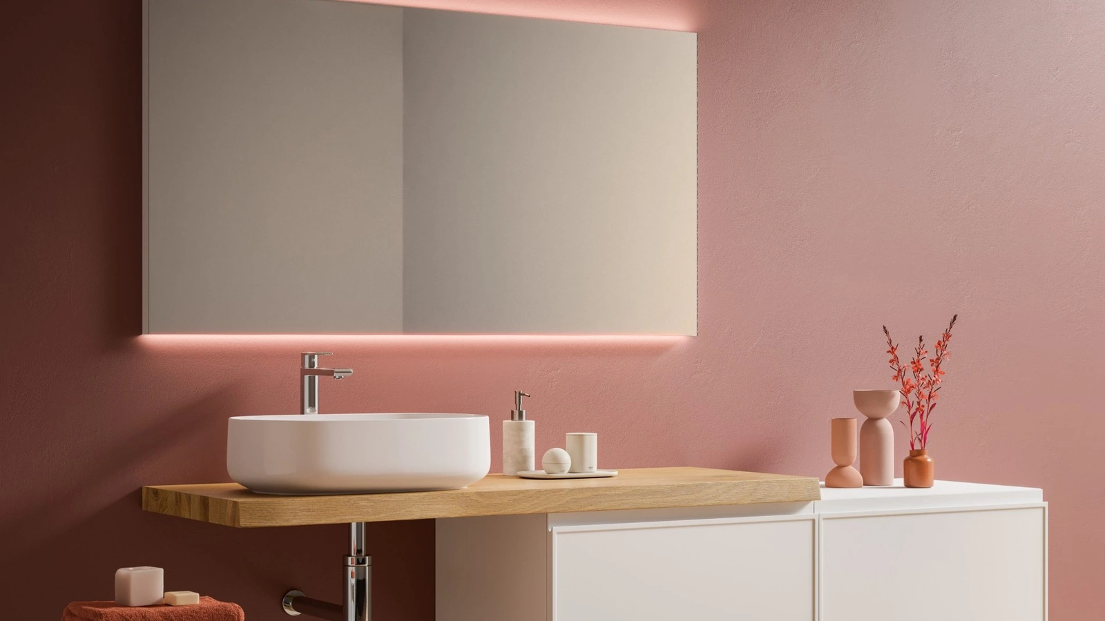 Mobile da Bagno sospeso Decor 05 in laccato di Arbi