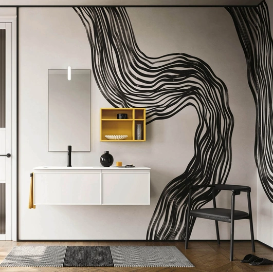 Mobile da Bagno Decor Graphic white di Arbi