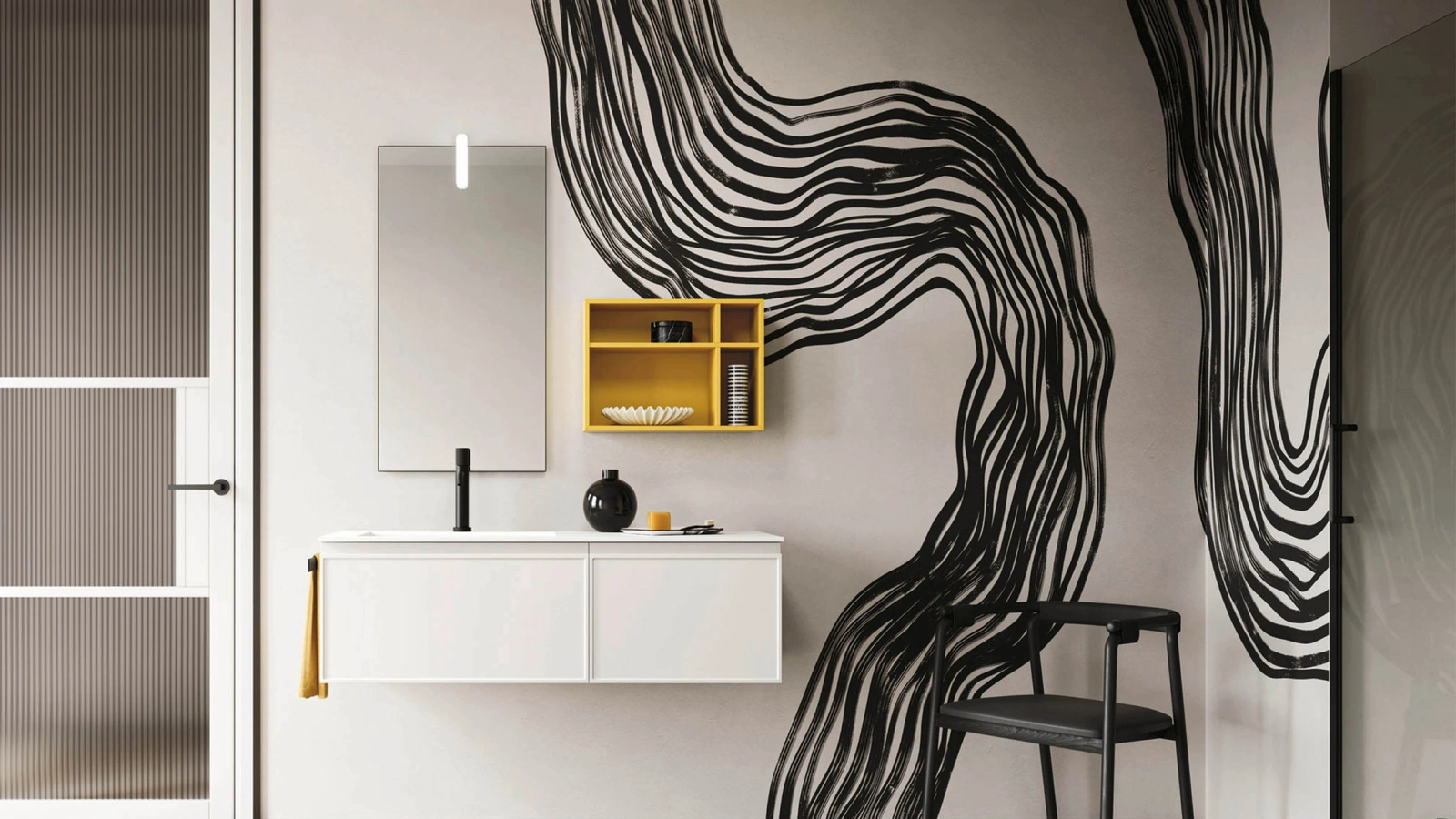 Mobile da Bagno Decor Graphic white di Arbi