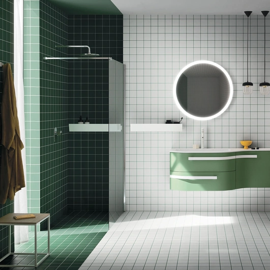 Mobile da Bagno sospeso Fusion Moby 31 in laccato di Arbi