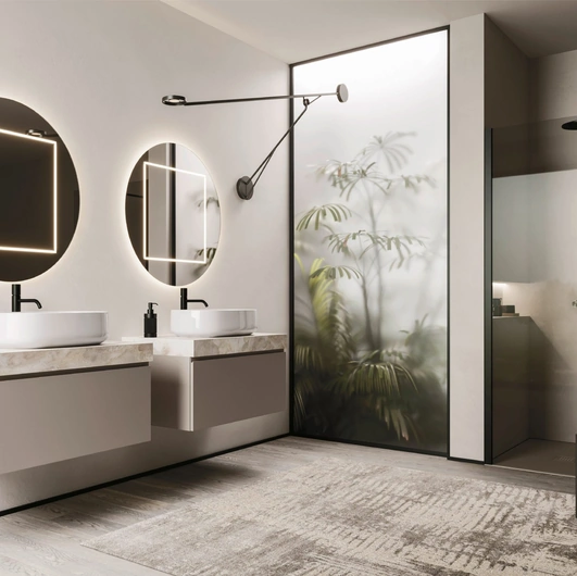 Mobile da Bagno sospeso Ho-me plus J 55 in laccato di Arbi