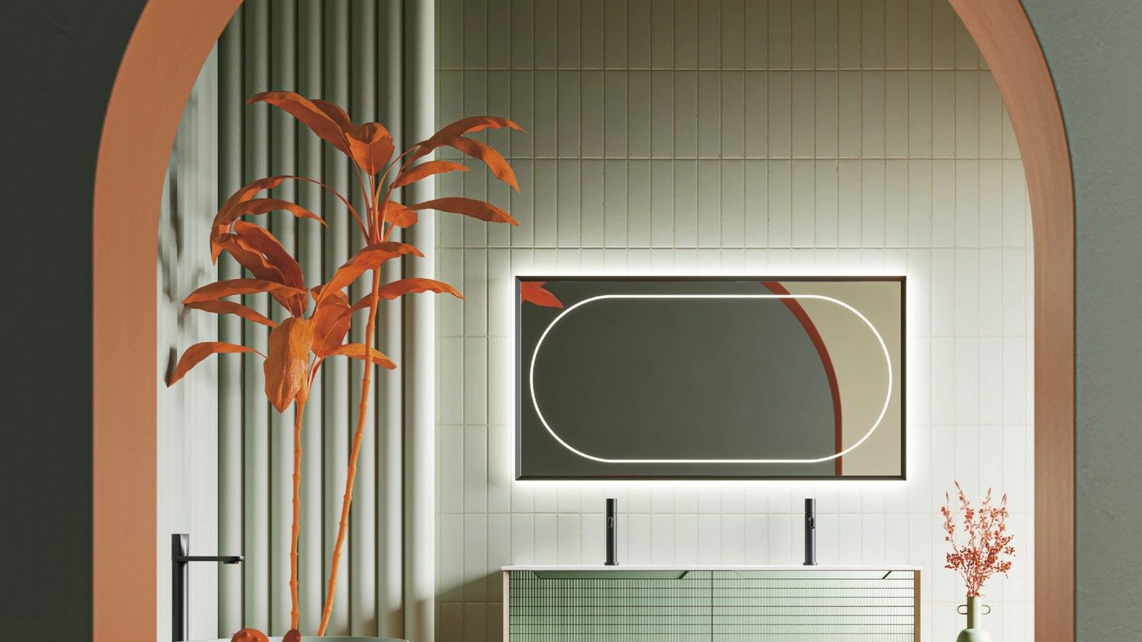 Mobile da Bagno sospeso Master 06 in laccato di Arbi