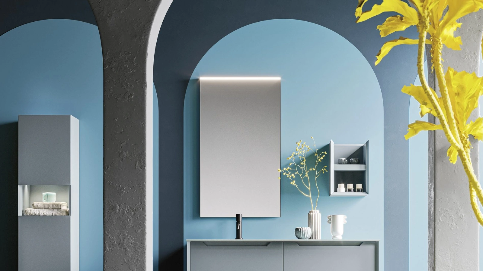 Mobile da Bagno sospeso Master 08 in laccato di Arbi