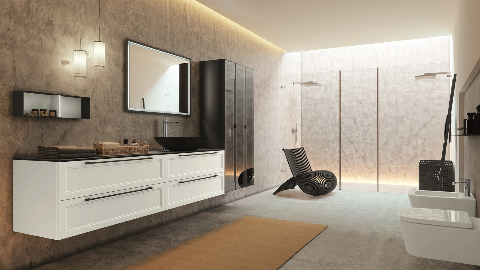 Mobile da Bagno sospeso Seta 07 di Archeda