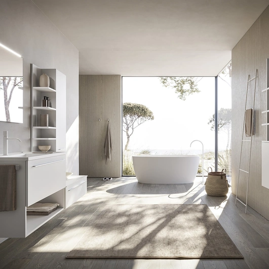 Mobile da Bagno sospeso Sky Liscio 18 in laccato di Arbi