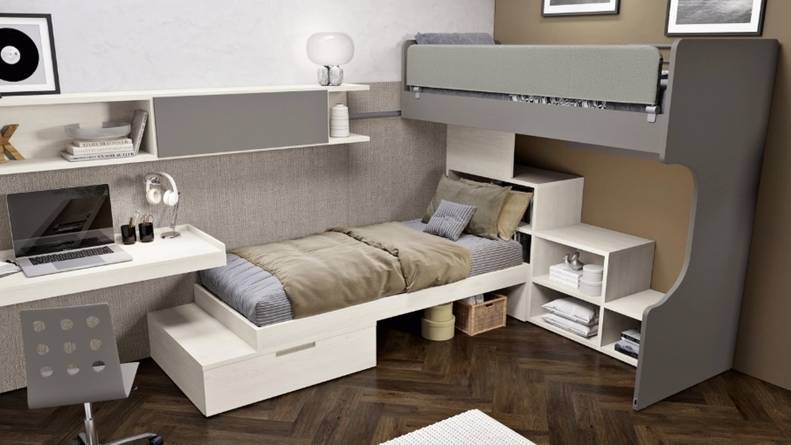 Cameretta 139 con letto scorrevole di Ferrimobili