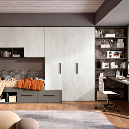 Cameretta 134 a ponte con scrivania di Ferrimobili