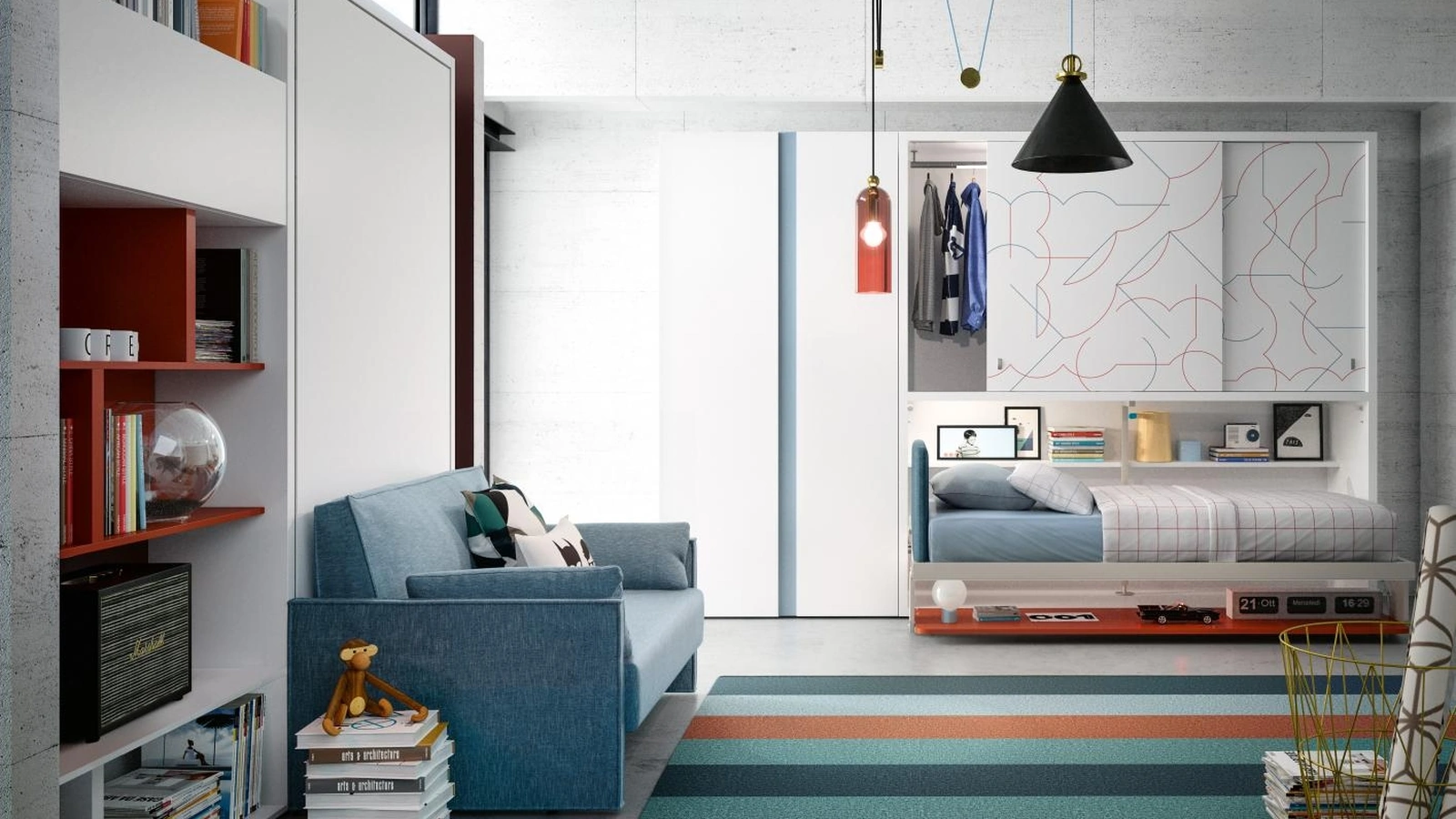 Cameretta salvaspazio Kali Ponte Board di Clei