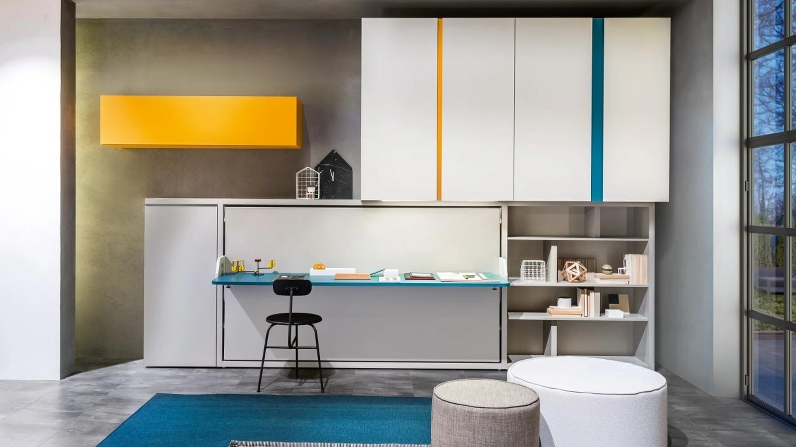 Cameretta salvaspazio trasformabile Young 02 di Clei