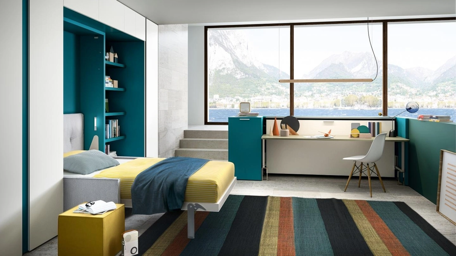 Cameretta componibile trasformabile Young 11 di Clei