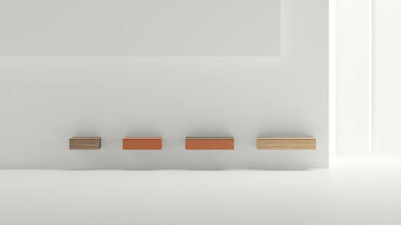 Comodino sospeso Fly in nobilitato di Adok