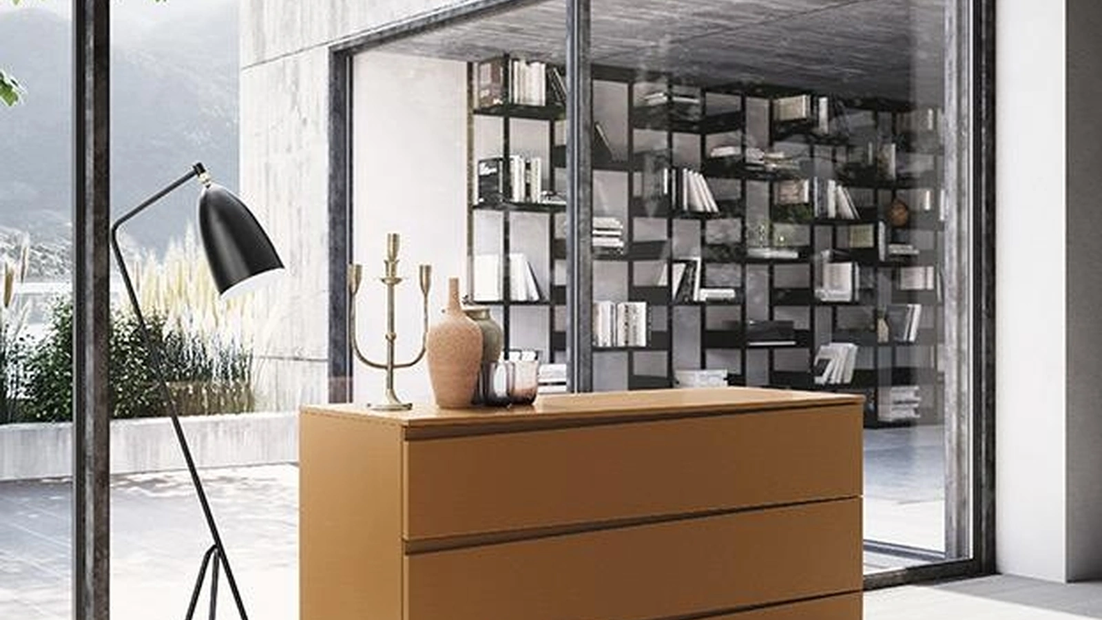 Comò Line in laccato opaco di Mobilgam