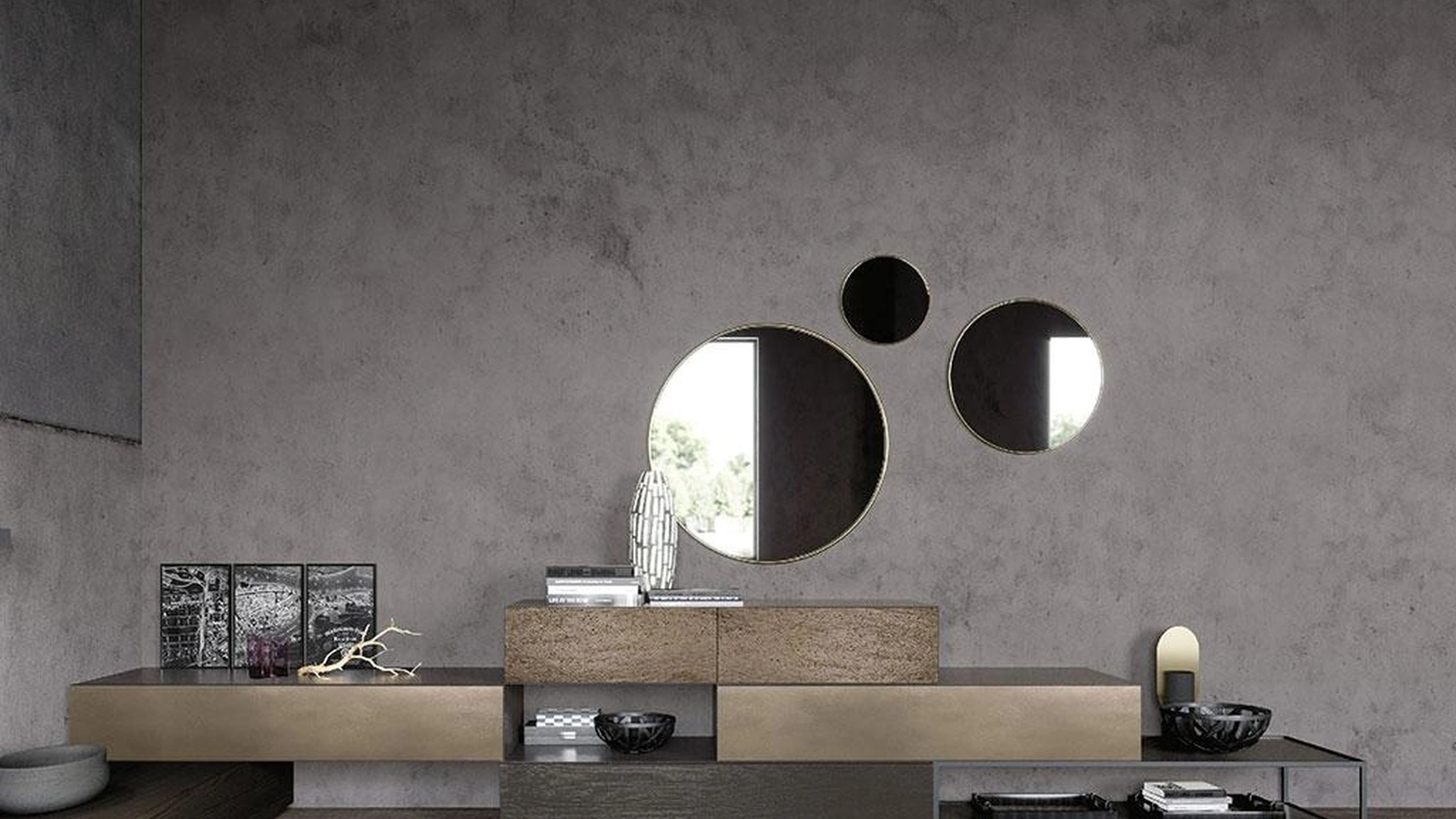 Comò Quadra in laccato opaco di Mobilgam