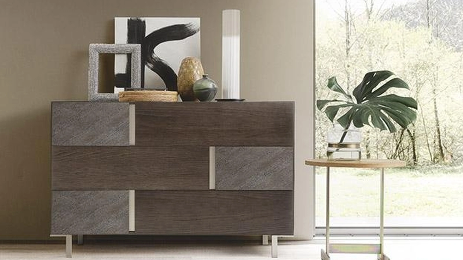 Comò Regolo in frassino e materico di Mobilgam