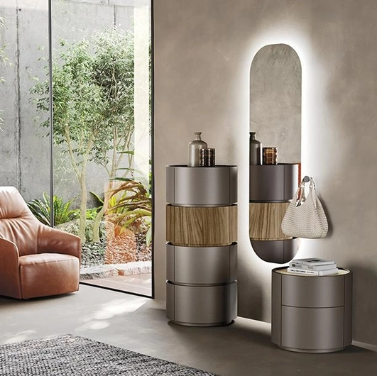 Cassettiera Tolo in laccato e legno di Mobilgam